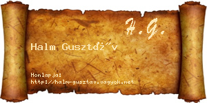 Halm Gusztáv névjegykártya